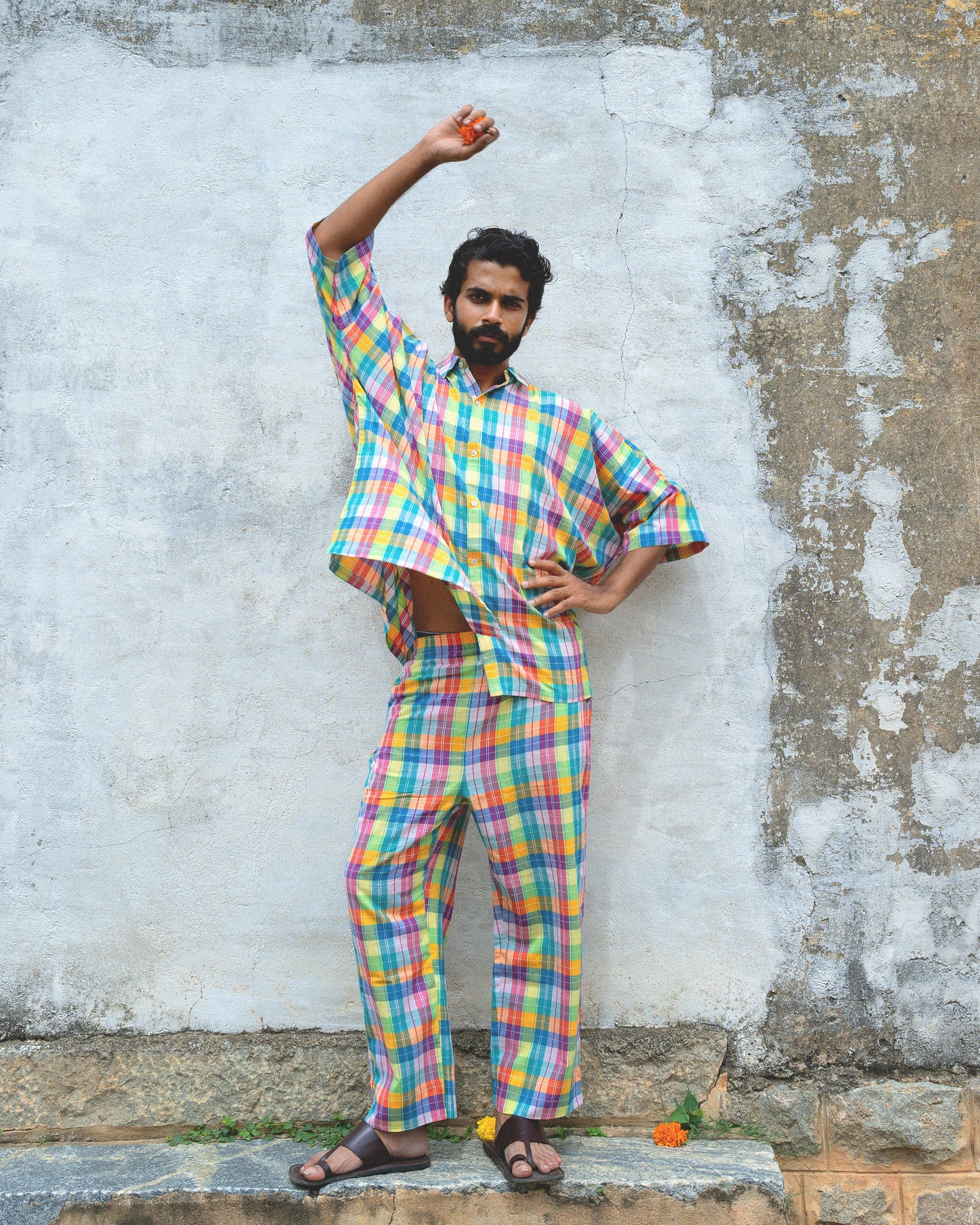 Madras Mens co ord Set