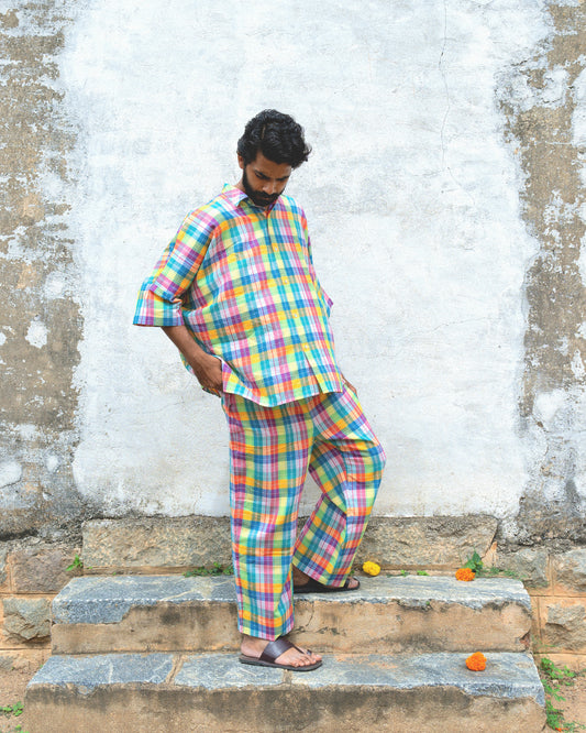 Madras Mens co ord Set